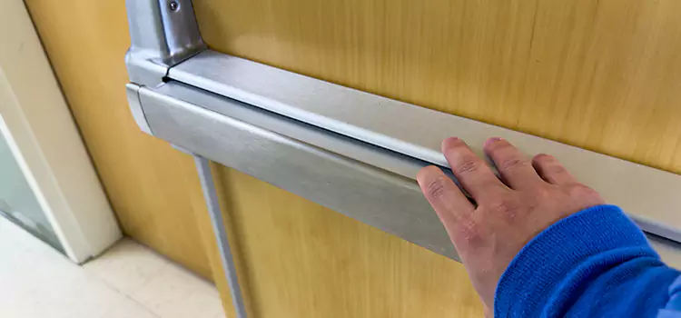 Installing a Push Bar on a Door Mamaroneck